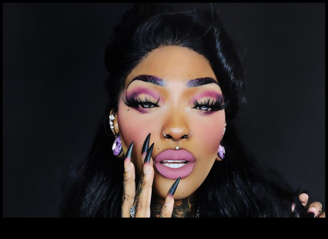 جلام يلتقي القوطي: استكشاف أنماط ماكياج داكنة براقة مع حافة