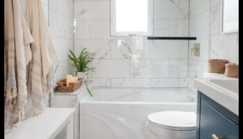 ديكور الحمام الساحلي لملاذ مريح