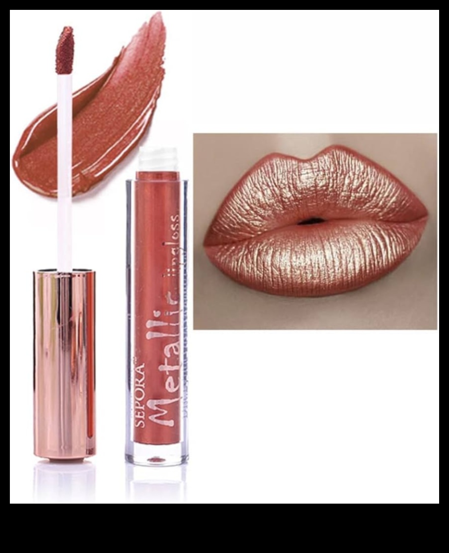 أعجوبة معدنية: دمج ملمع الشفاه المعدني في مظهرك